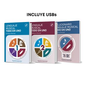 Colección Lenguaje Musical Todo en Uno. 1º, 2º Nivel y su Solucionario