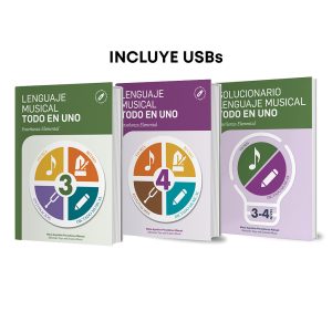 Colección Lenguaje Musical Todo en Uno. 3º, 4º Nivel y su Solucionario
