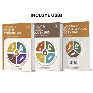 Colección Lenguaje Musical Todo en Uno. 5º, 6º Nivel y su Solucionario. Enseñanza Profesional